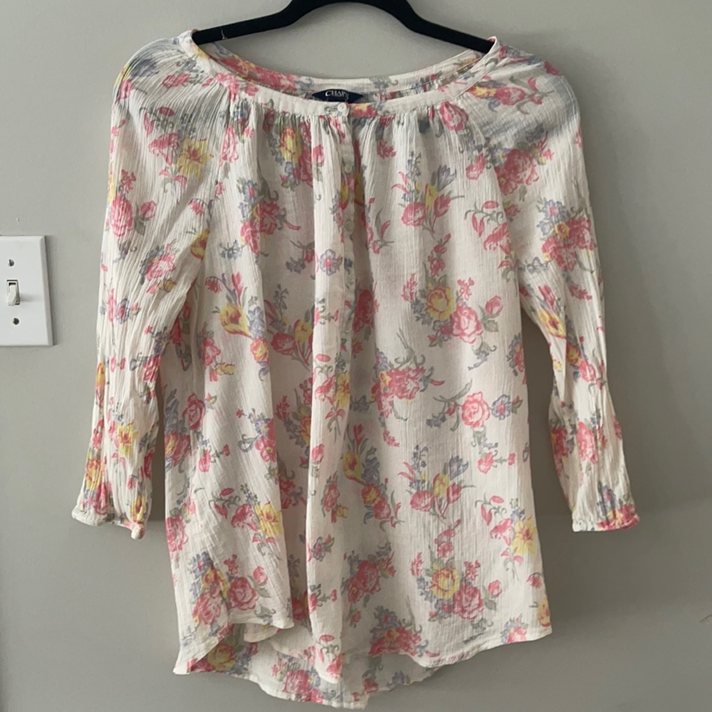 Peasant floral blouse